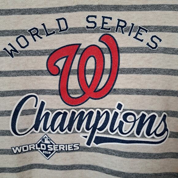Washington Nationals 2019 World Series Striped Hoodie Medium - Picture 4 of 7